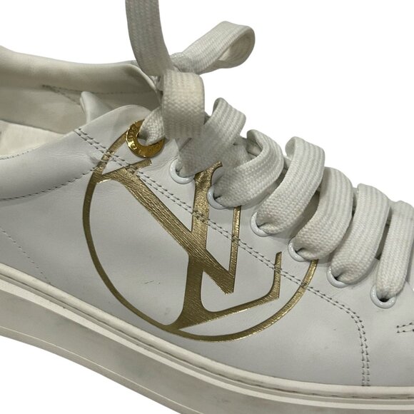 $1590 Louis Vuitton white Time-Out sneakers size 8.5 / 38.5 - Picture 5 of 7